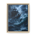Stormy Seas Ship Painting — Fine Art Paper Print Wall Art