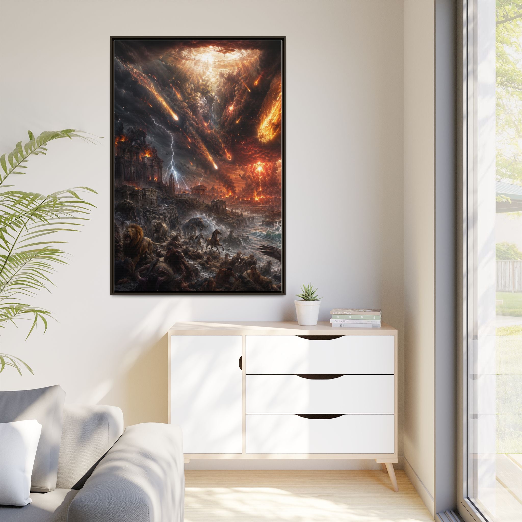 Apocalyptic Storm Matte Canvas Print (Framed)