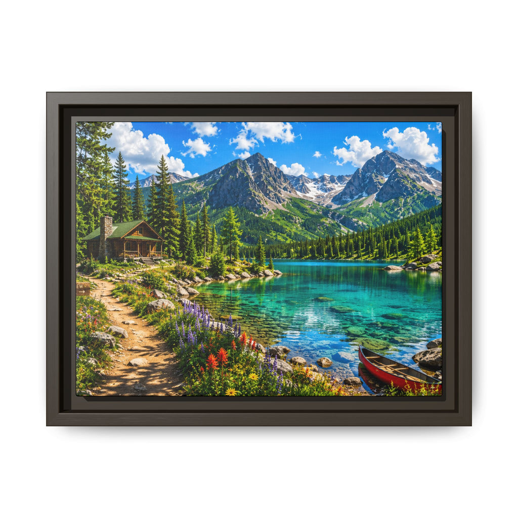 Framed Multi-Color Magnolia Canvas Print — Vibrant Floral Wall Art