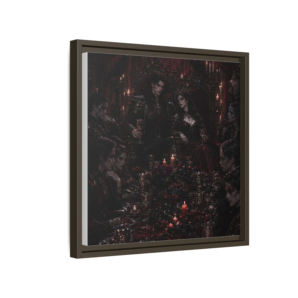 Gothic Victorian Dinner Party Matte Framed Canvas
