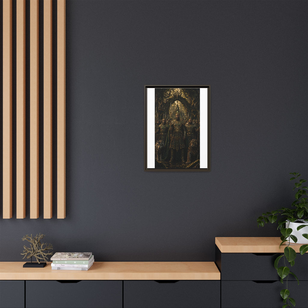 Dark Fantasy Throne Room Matte Canvas Print (Framed)