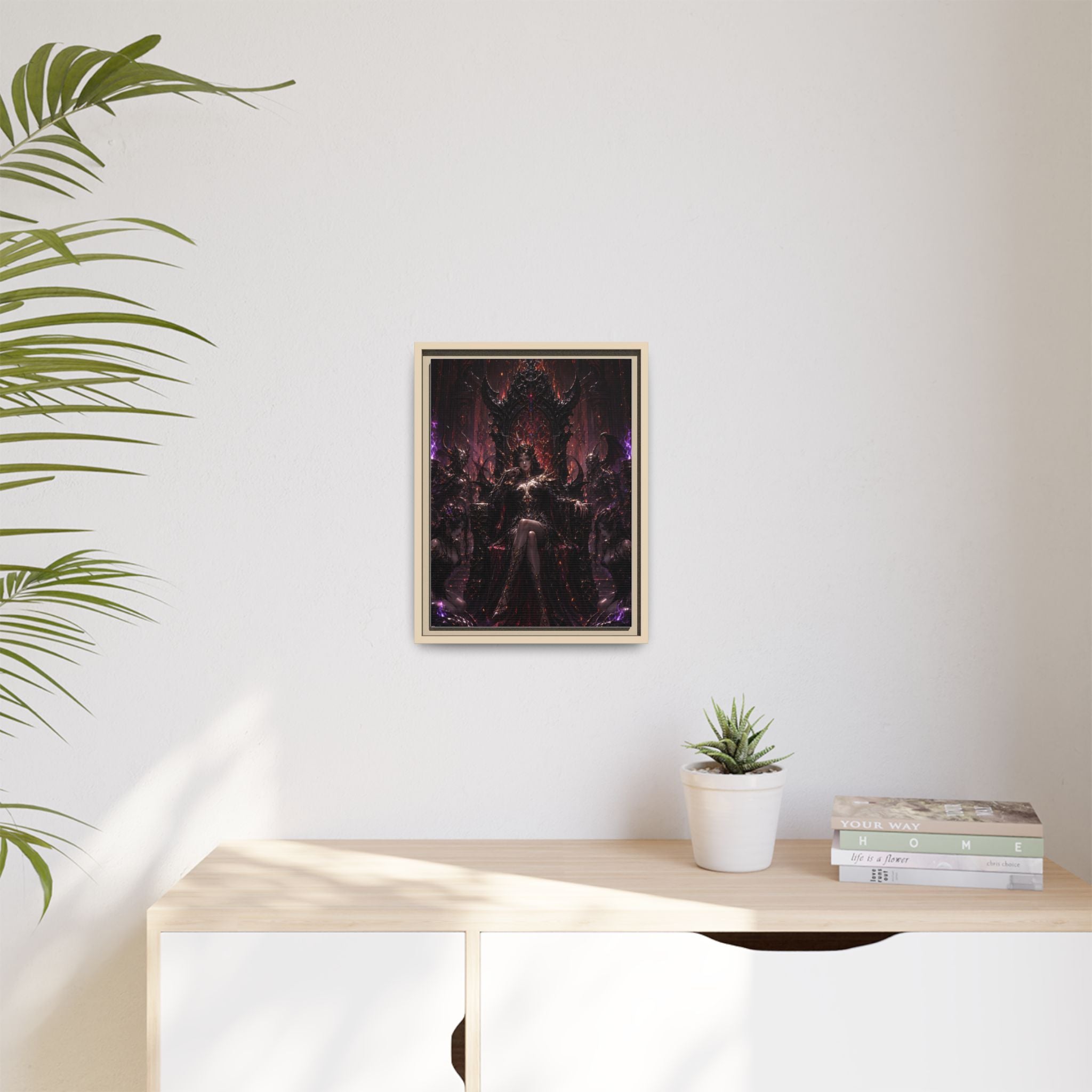 Dark Fantasy Queen Matte Canvas Framed Art