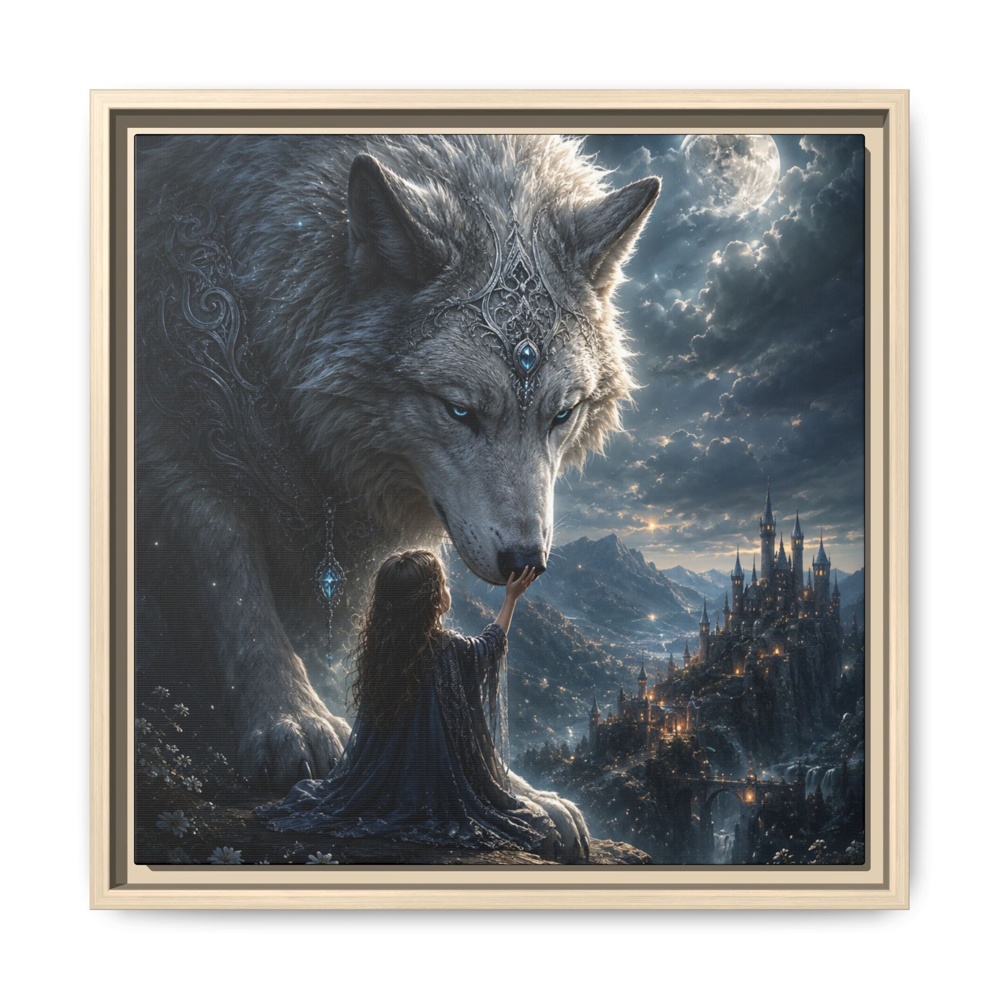 Mystic Wolf & Moonlit Kingdom Fine Art Paper Print