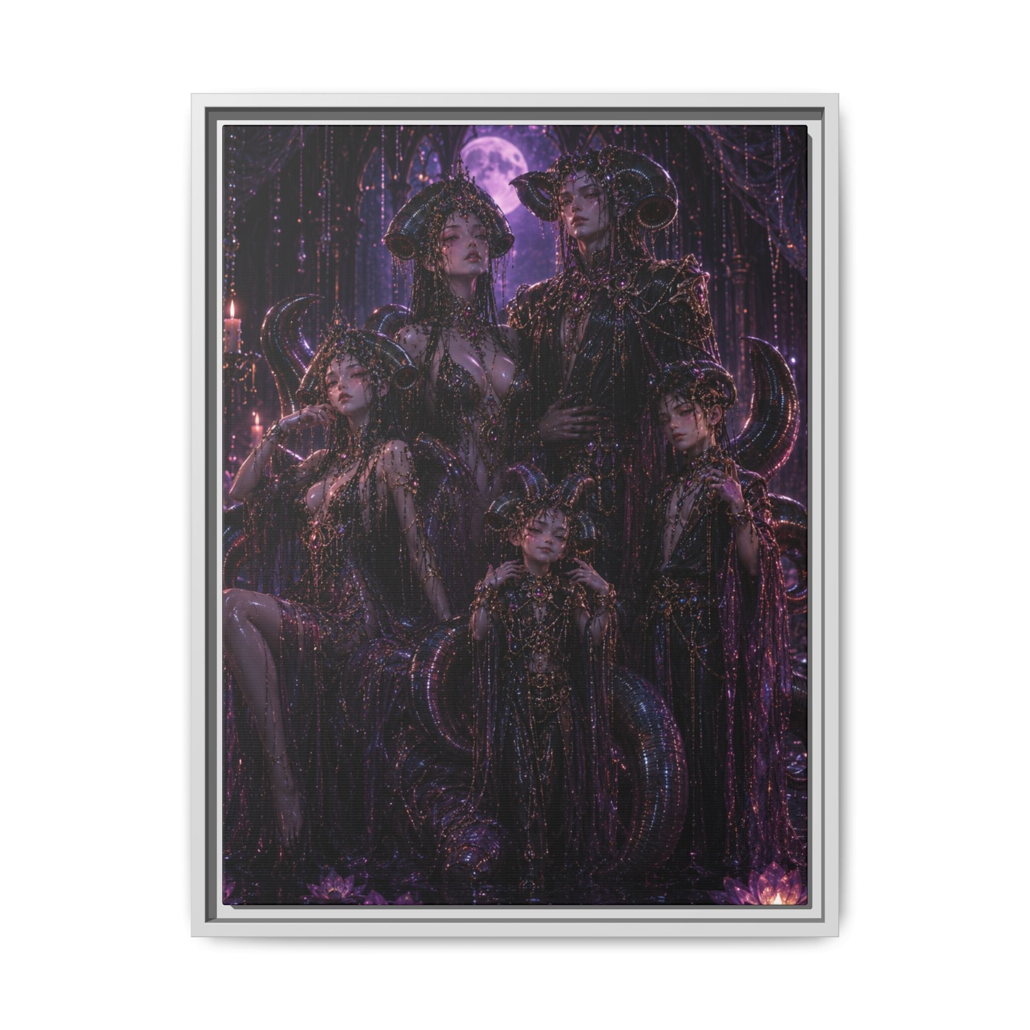 Gothic Moon Leeches Matte Fine Art Paper Print