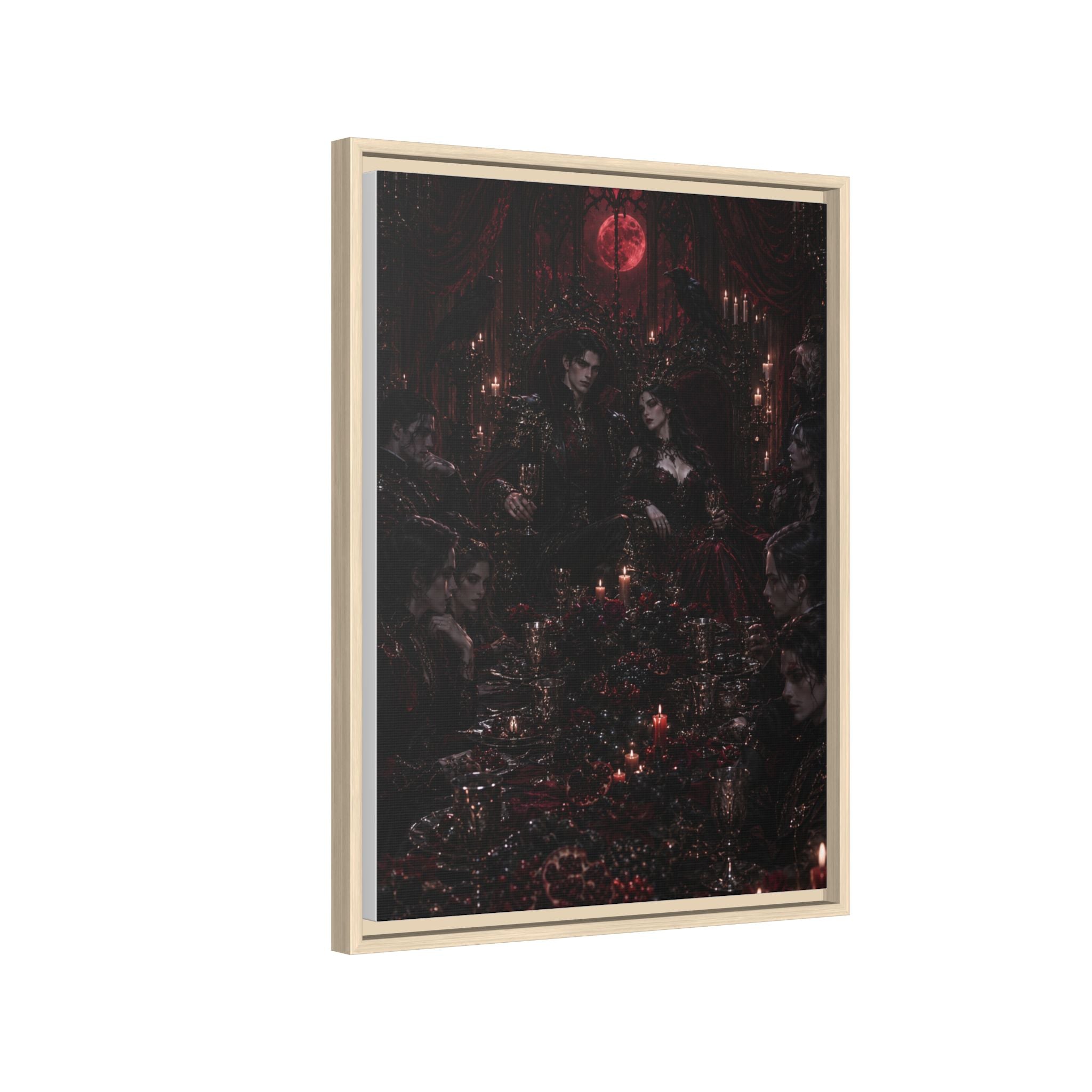 Gothic Victorian Dinner Party Matte Framed Canvas