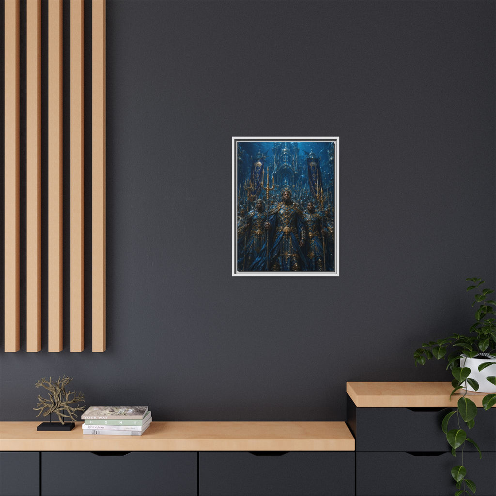 Framed Matte Canvas - Underwater King Artwork