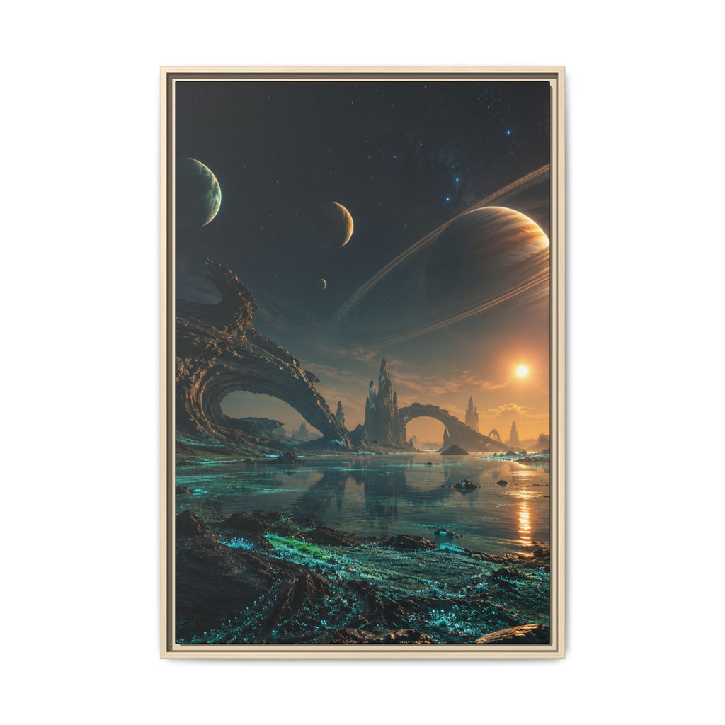 Fine Art Paper Print: Alien Seascape Sci‑Fi Landscape Wall Art