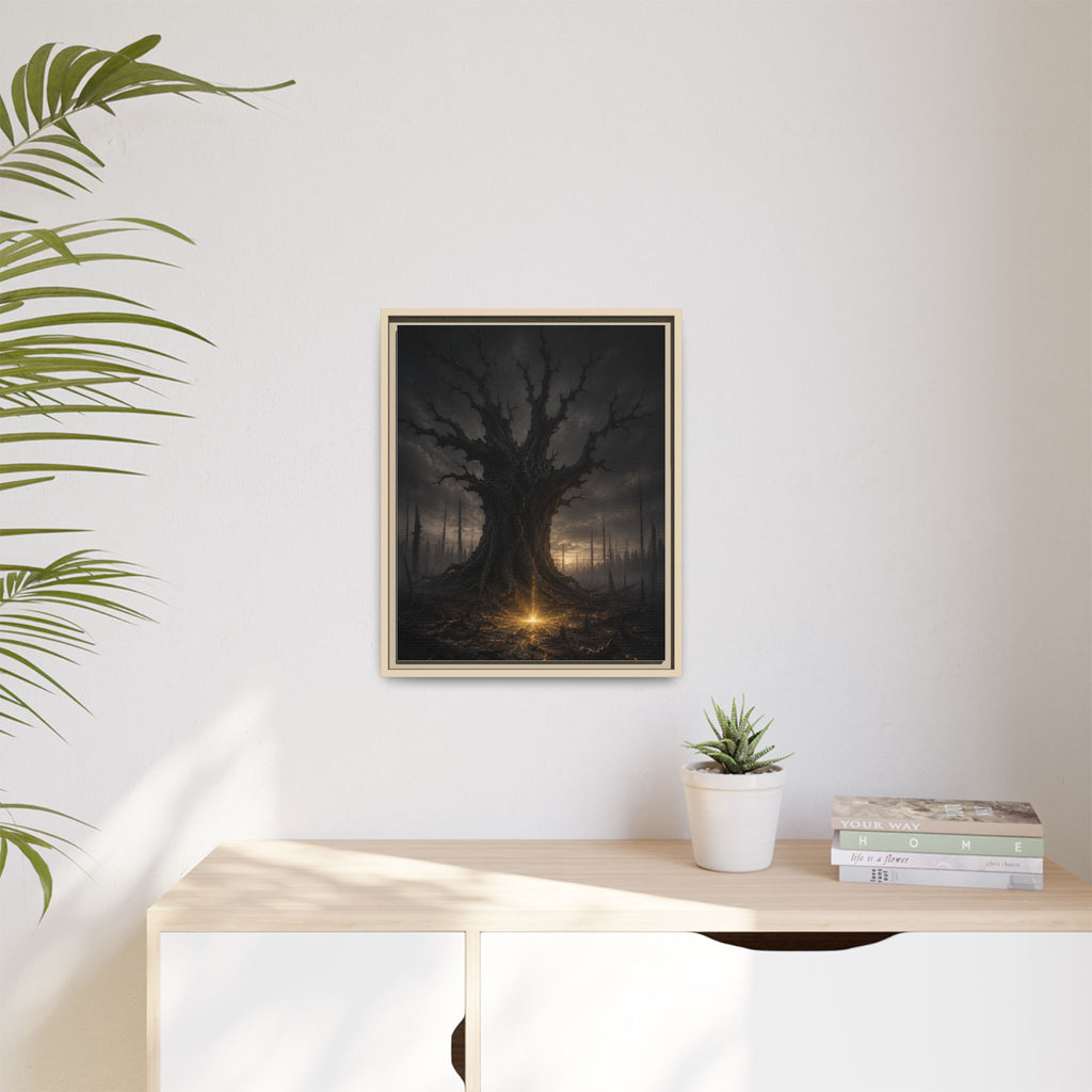Dark Fantasy Tree Canvas Print — Framed Matte Wall Art