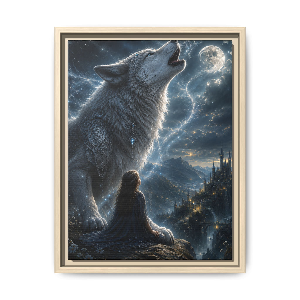 Howling Wolf Moon Fine Art Paper Print — Fantasy Wall Art