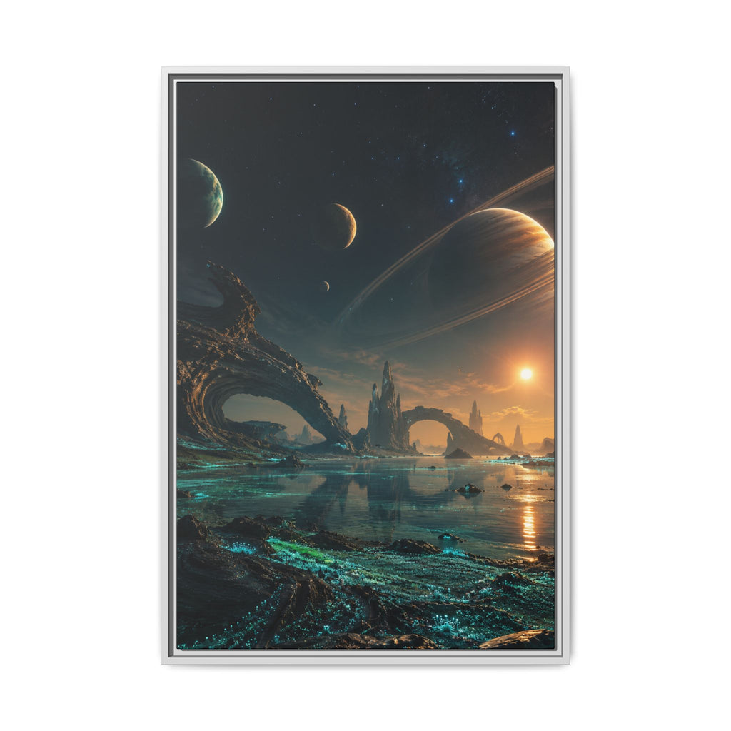 Fine Art Paper Print: Alien Seascape Sci‑Fi Landscape Wall Art