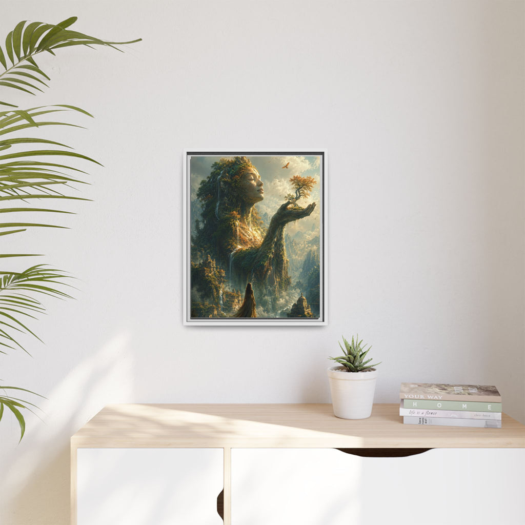 Framed Matte Canvas - Earth Goddess Fantasy Wall Art