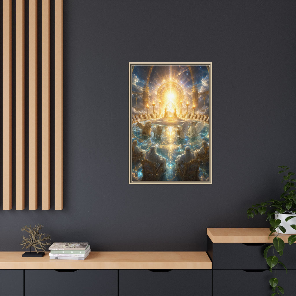 Heavenly Throne Room Matte Framed Canvas Print