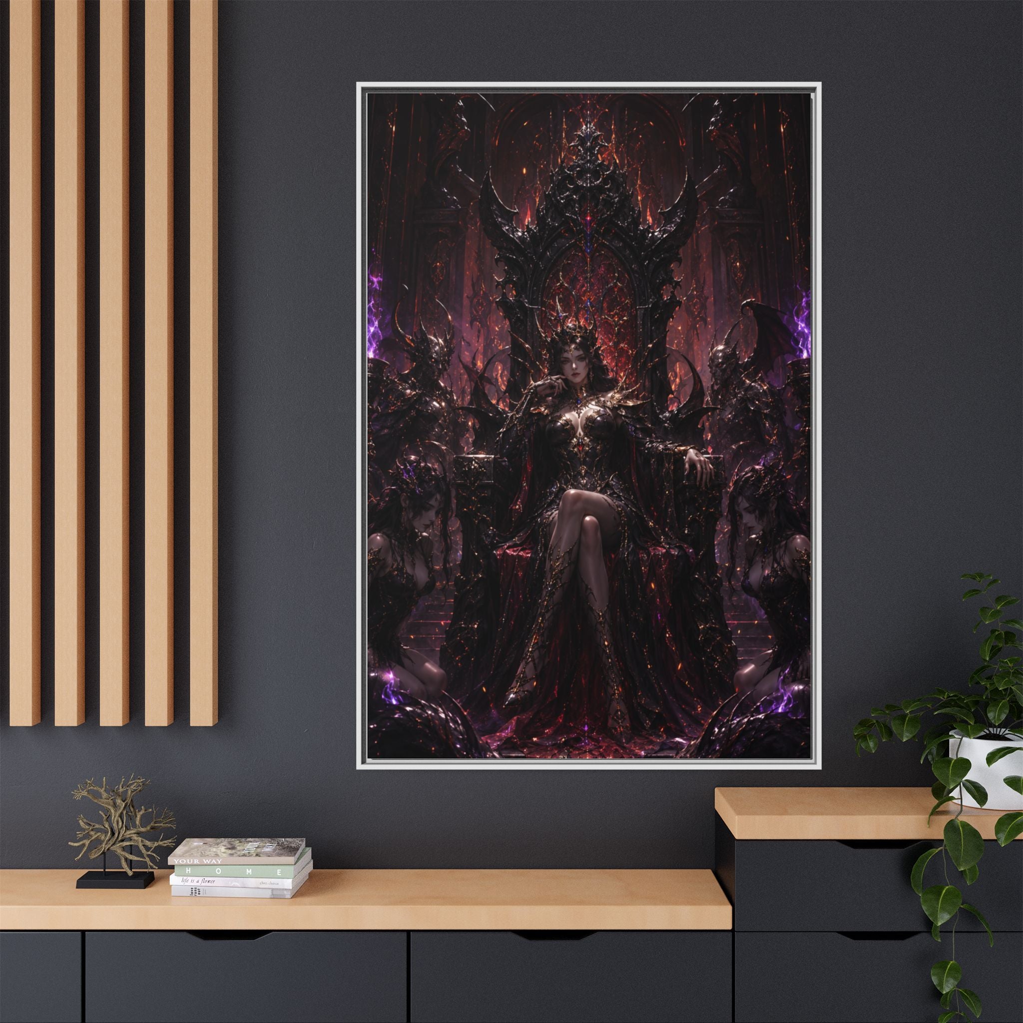 Dark Fantasy Queen Matte Canvas Framed Art