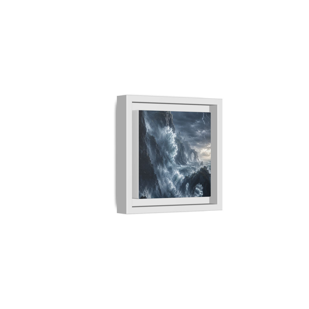 Framed Matte Canvas - Stormy Ocean Fantasy Wall Art
