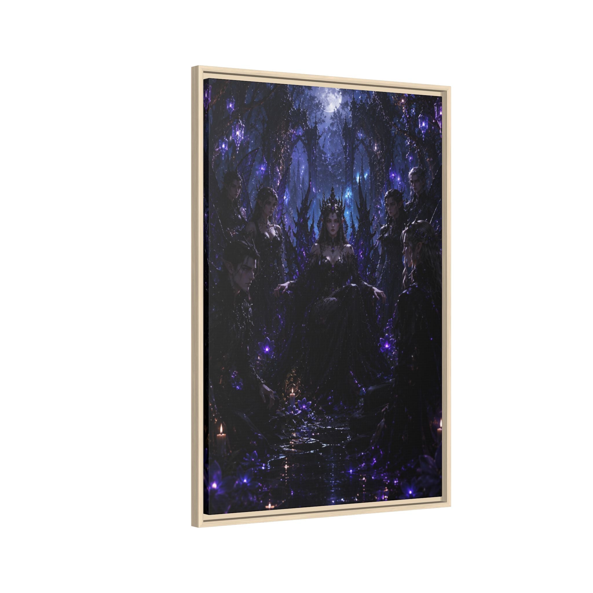 Dark Fantasy Throne Room Fine Art Paper Print — Gothic Wall Art