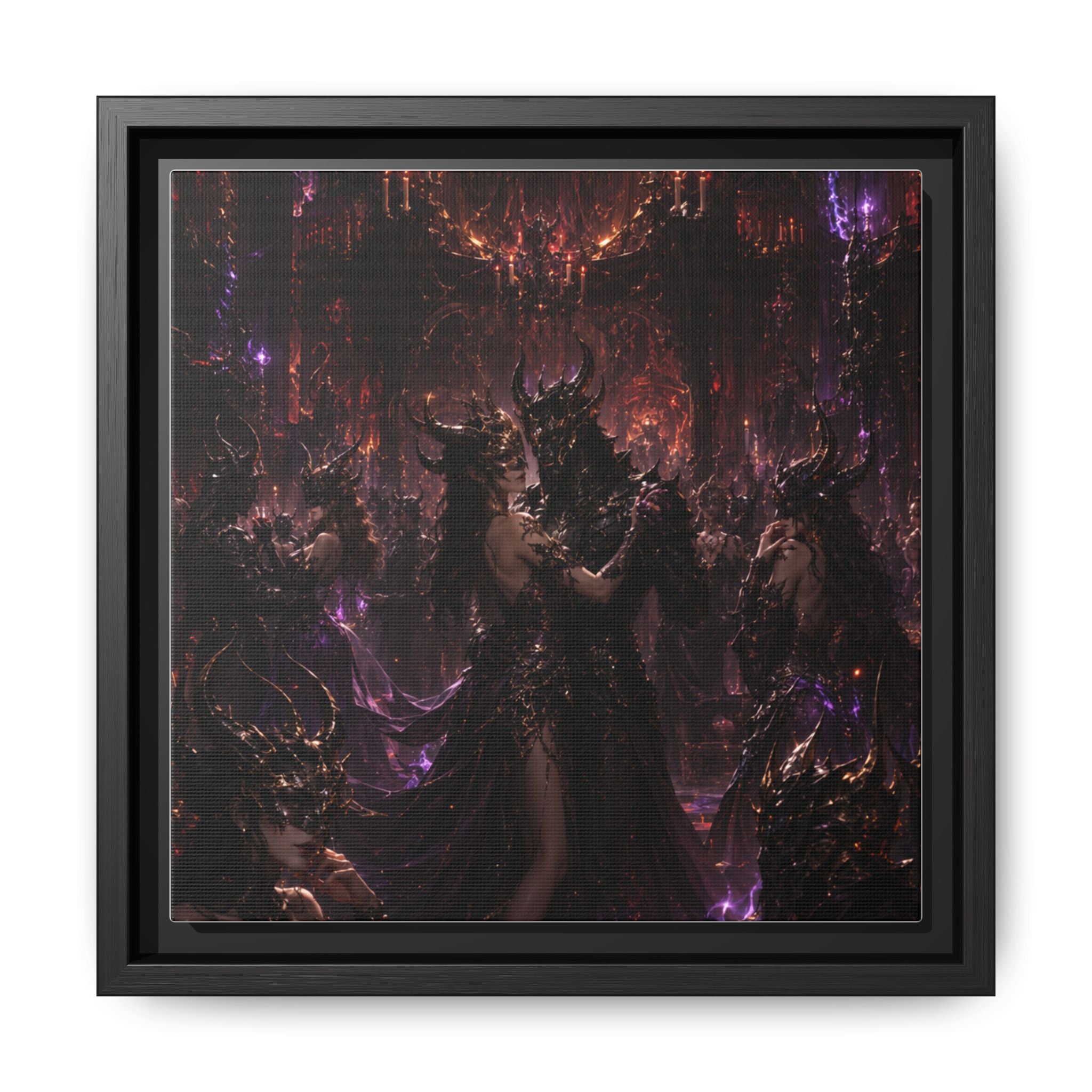 Framed Matte Canvas — Dark Fantasy Demon Lord Wall Art