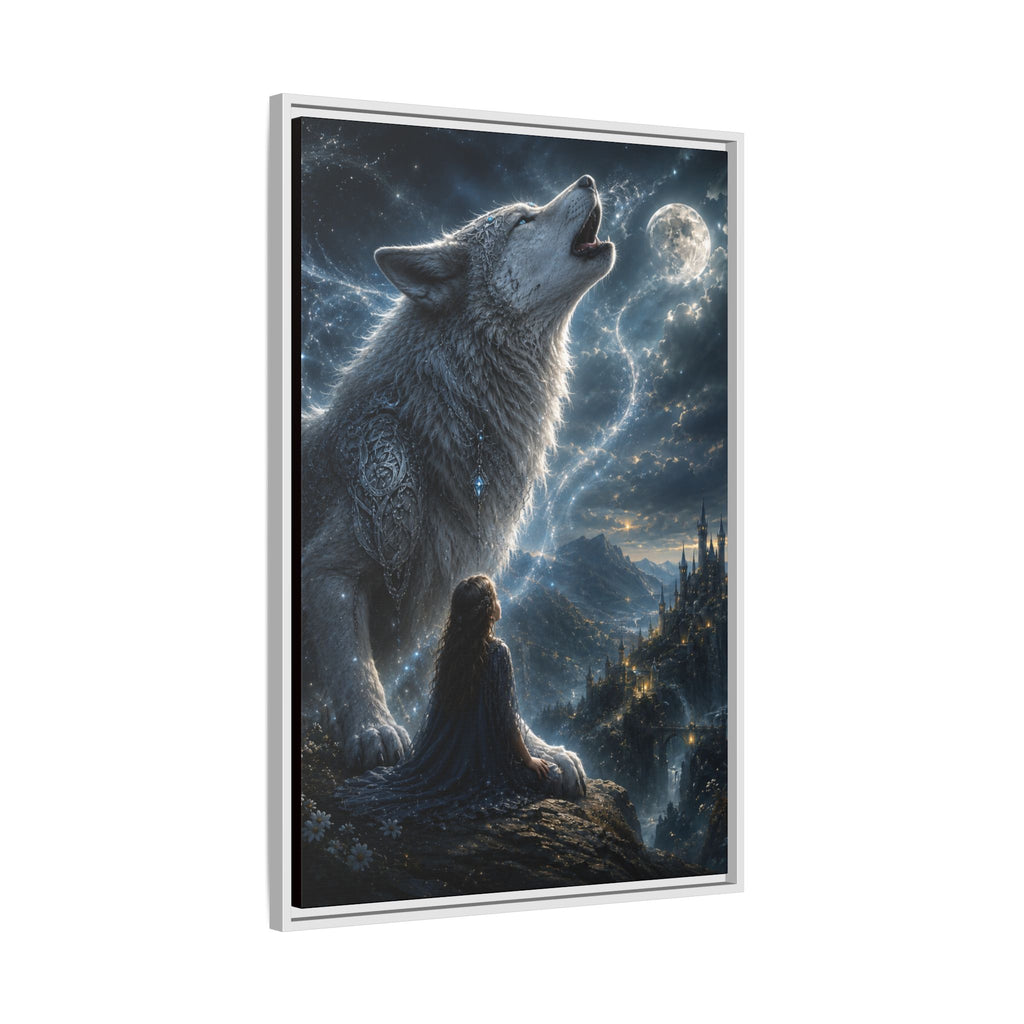 Howling Wolf Moon Fine Art Paper Print — Fantasy Wall Art