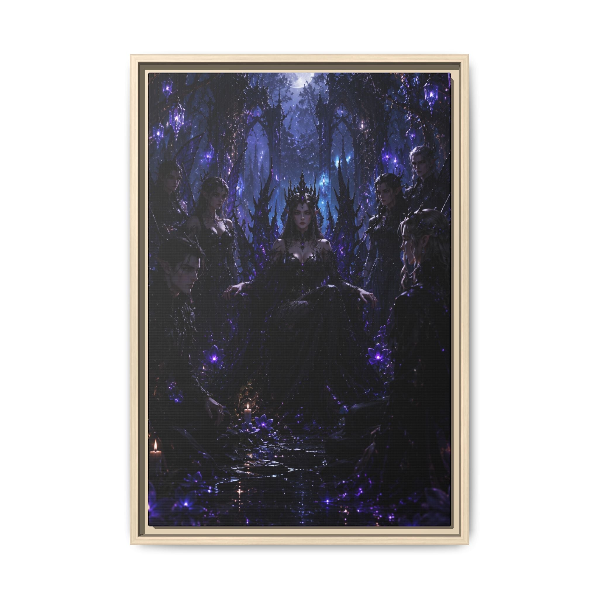 Dark Fantasy Throne Room Fine Art Paper Print — Gothic Wall Art
