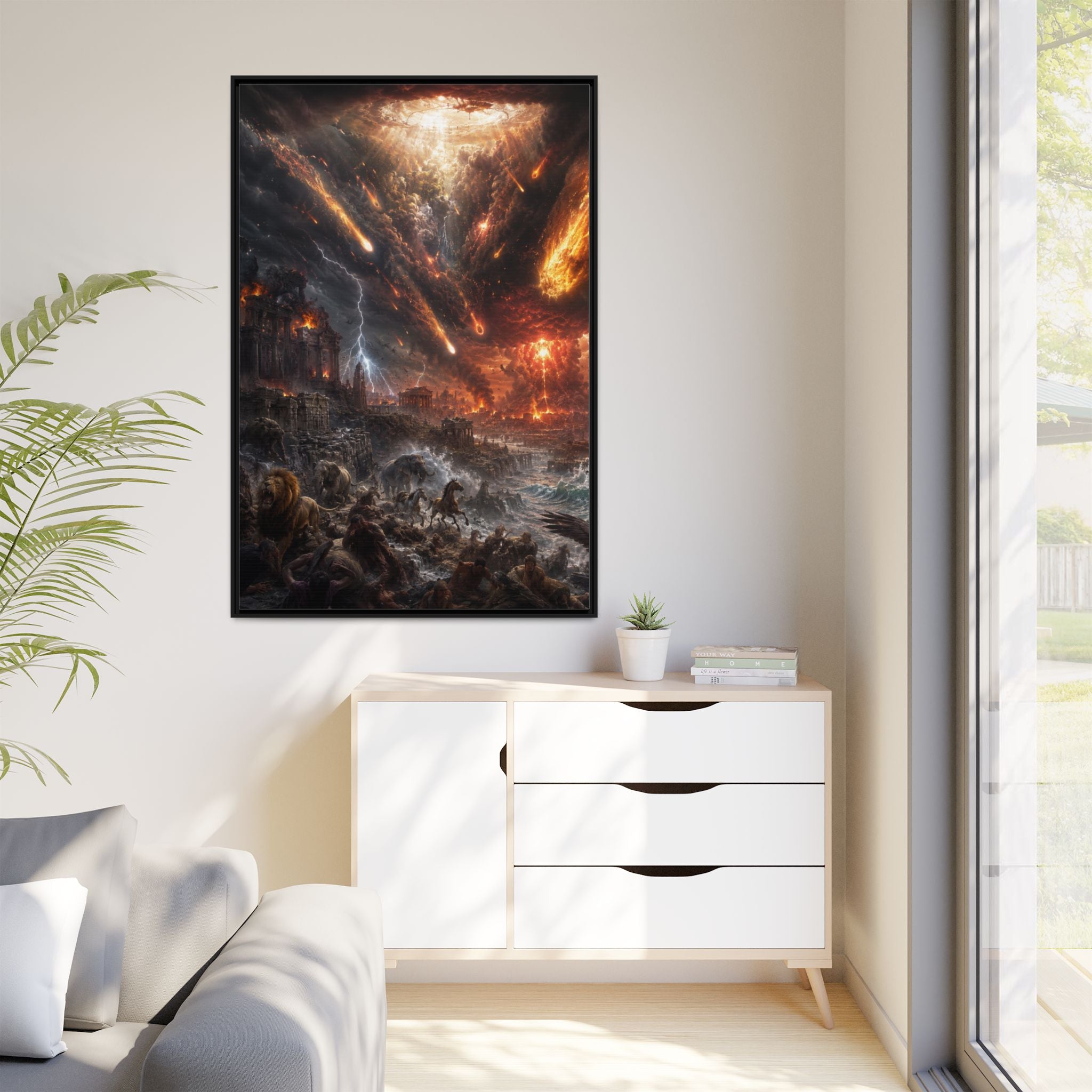 Apocalyptic Storm Matte Canvas Print (Framed)