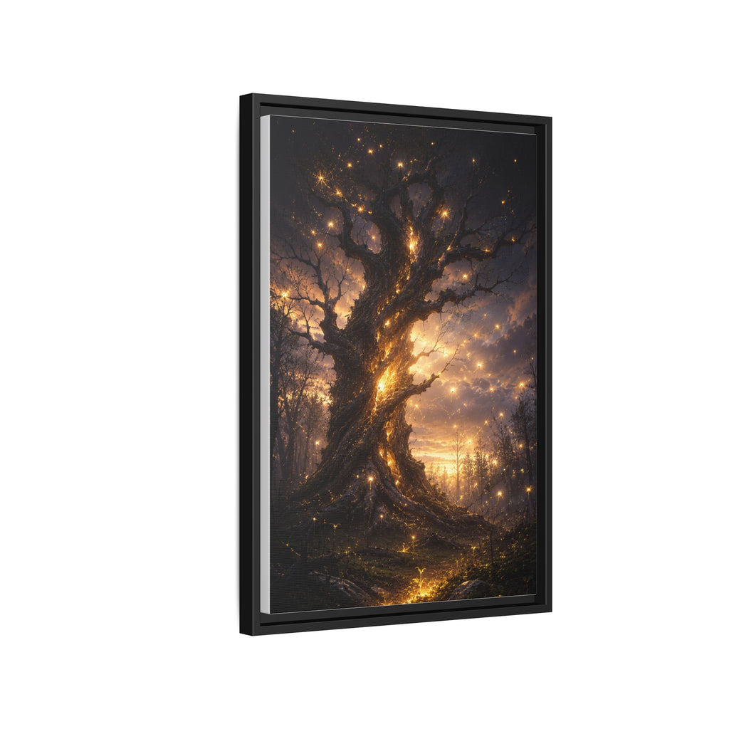 Enchanted Tree Matte Canvas Print — Framed Fantasy Wall Art