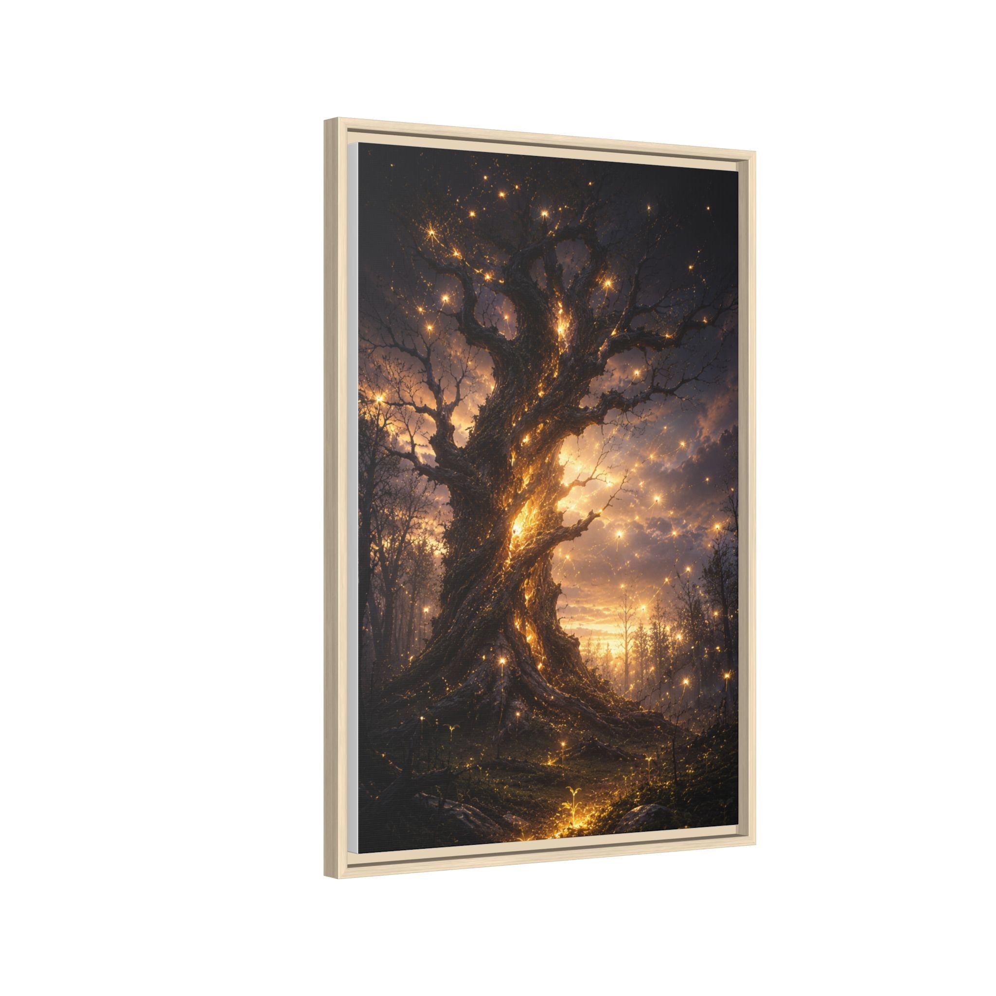 Enchanted Tree Matte Canvas Print — Framed Fantasy Wall Art