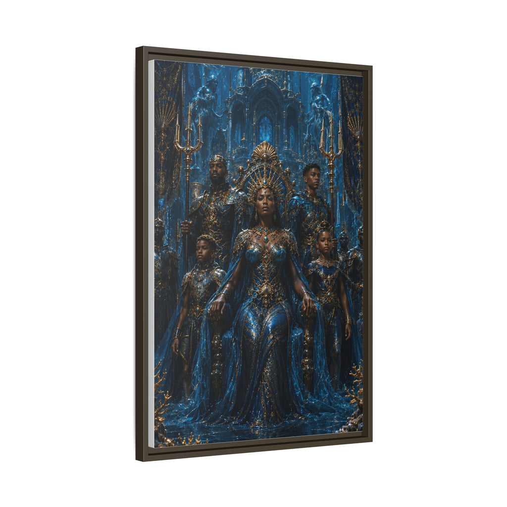 Underwater Queen Matte Framed Canvas — Oceanic Fantasy Wall Art