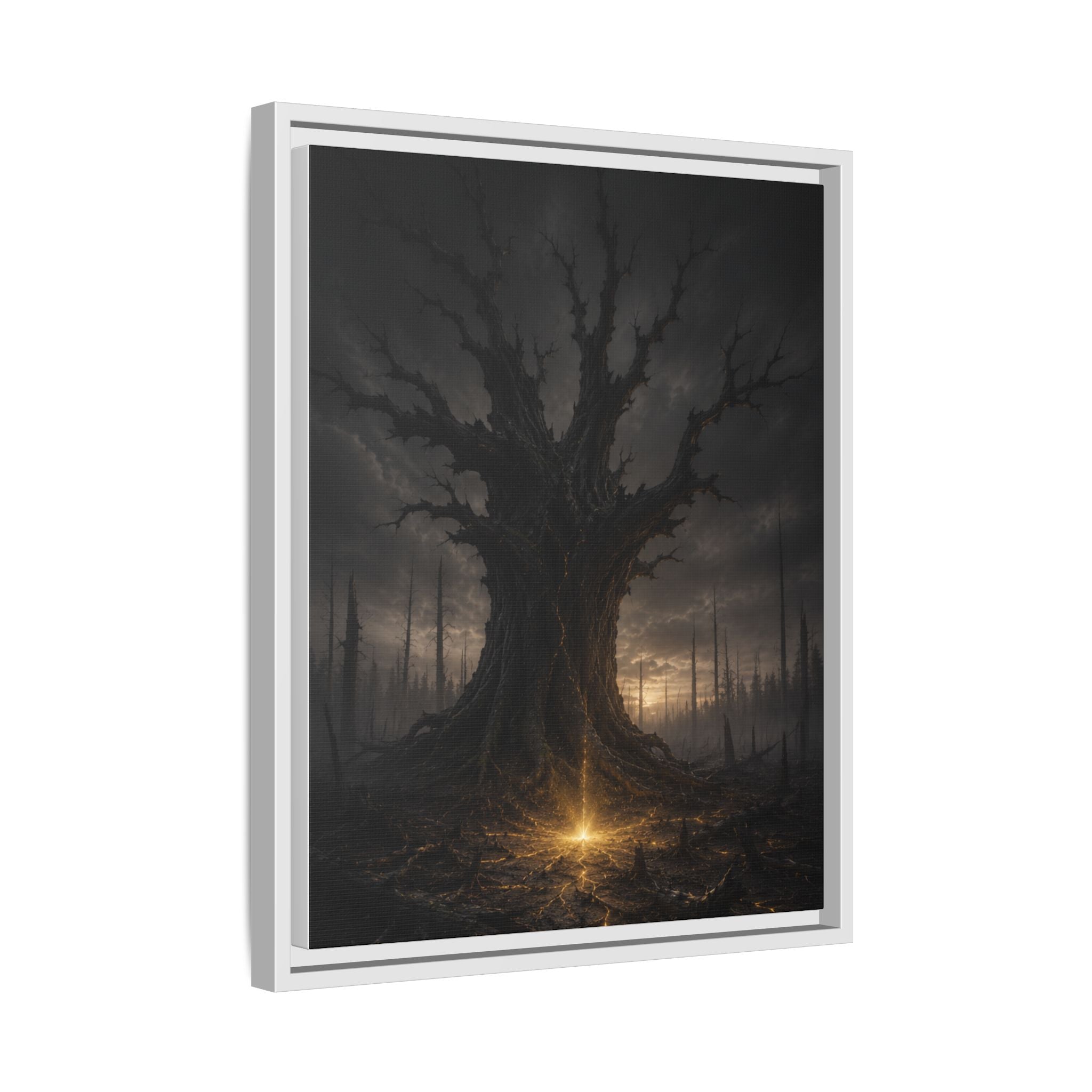 Dark Fantasy Tree Canvas Print — Framed Matte Wall Art