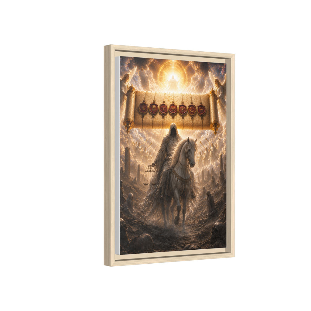 Framed Matte Canvas — Rider of the Pale Horse Biblical Apocalypse Wall Art