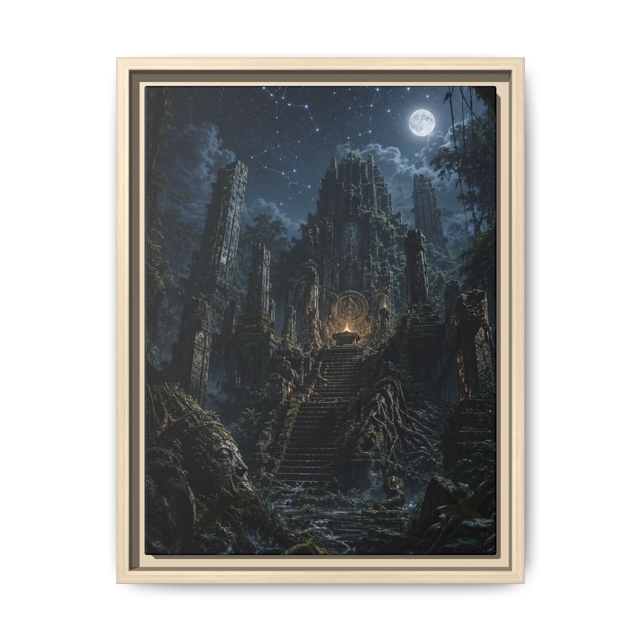 Fine Art Paper Print - Moonlit Ruins Fantasy Wall Art