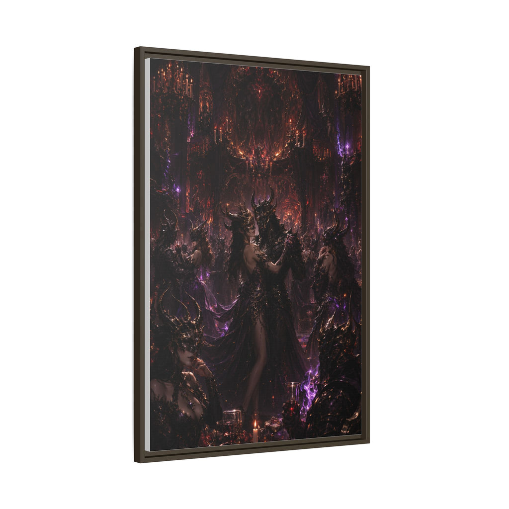 Framed Matte Canvas — Dark Fantasy Demon Lord Wall Art