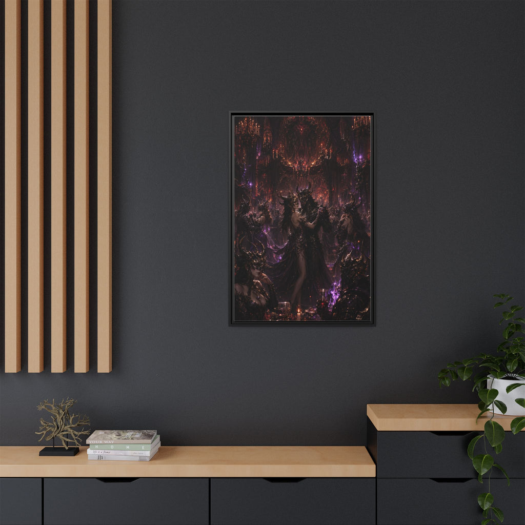 Framed Matte Canvas — Dark Fantasy Demon Lord Wall Art