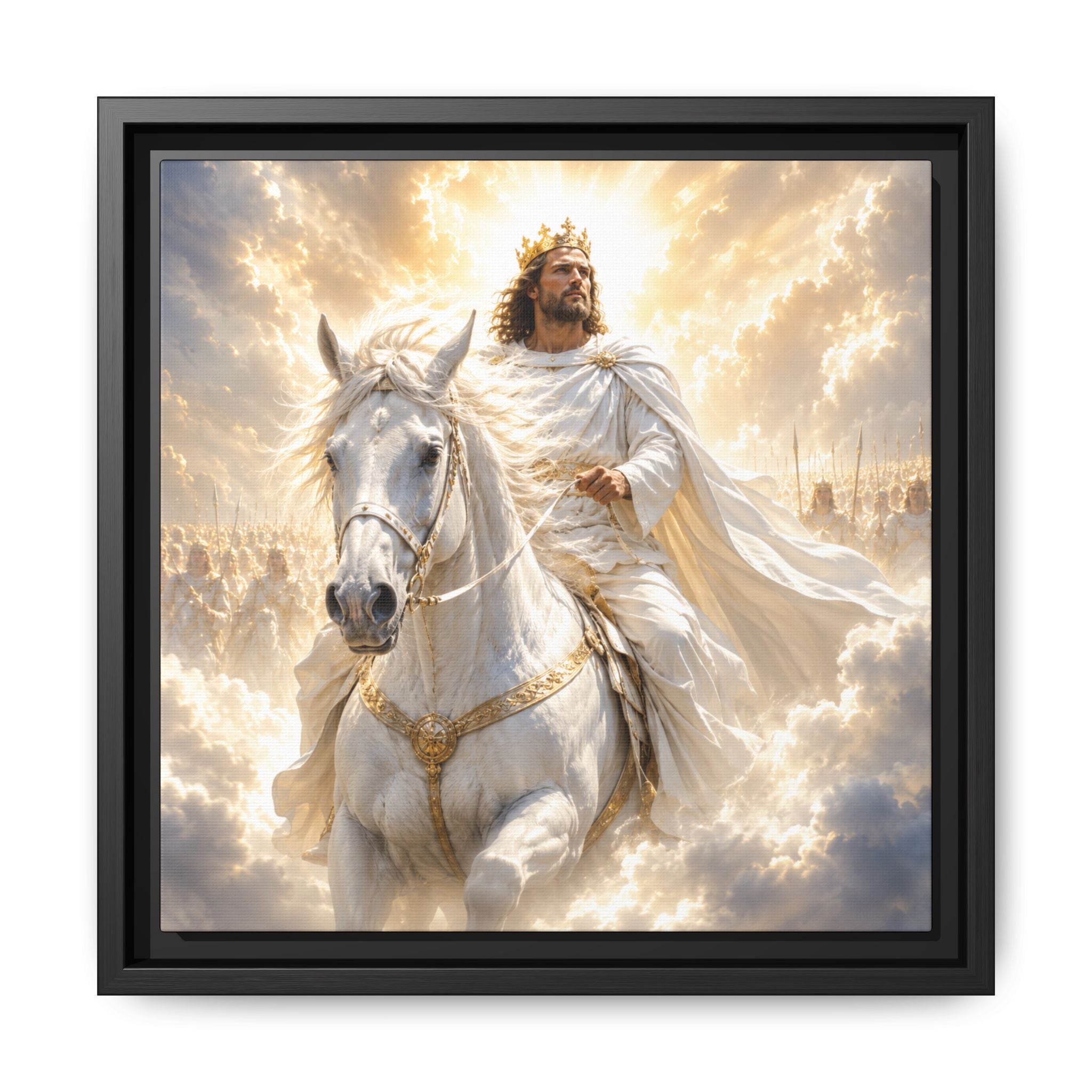 Christian Wall Art Print — Jesus on White Horse Fine Art Paper Print