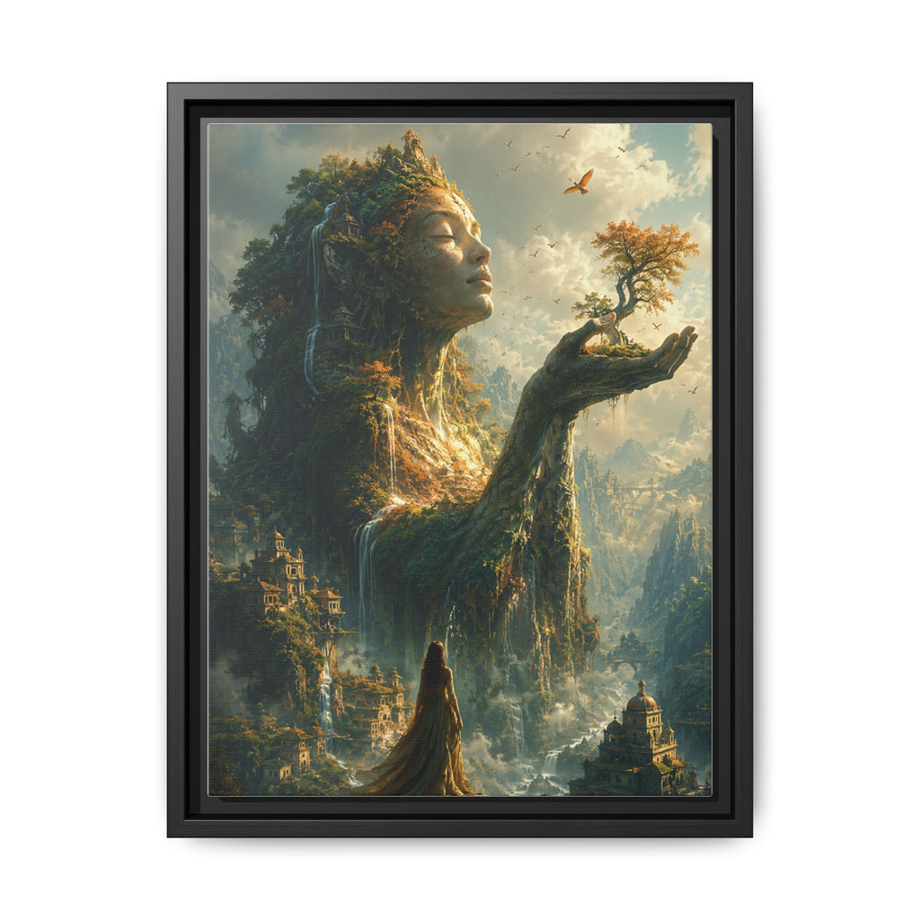 Framed Matte Canvas - Earth Goddess Fantasy Wall Art