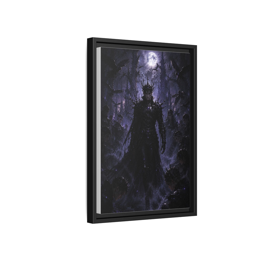 Dark King Matte Canvas Framed Print — Gothic Fantasy Wall Art