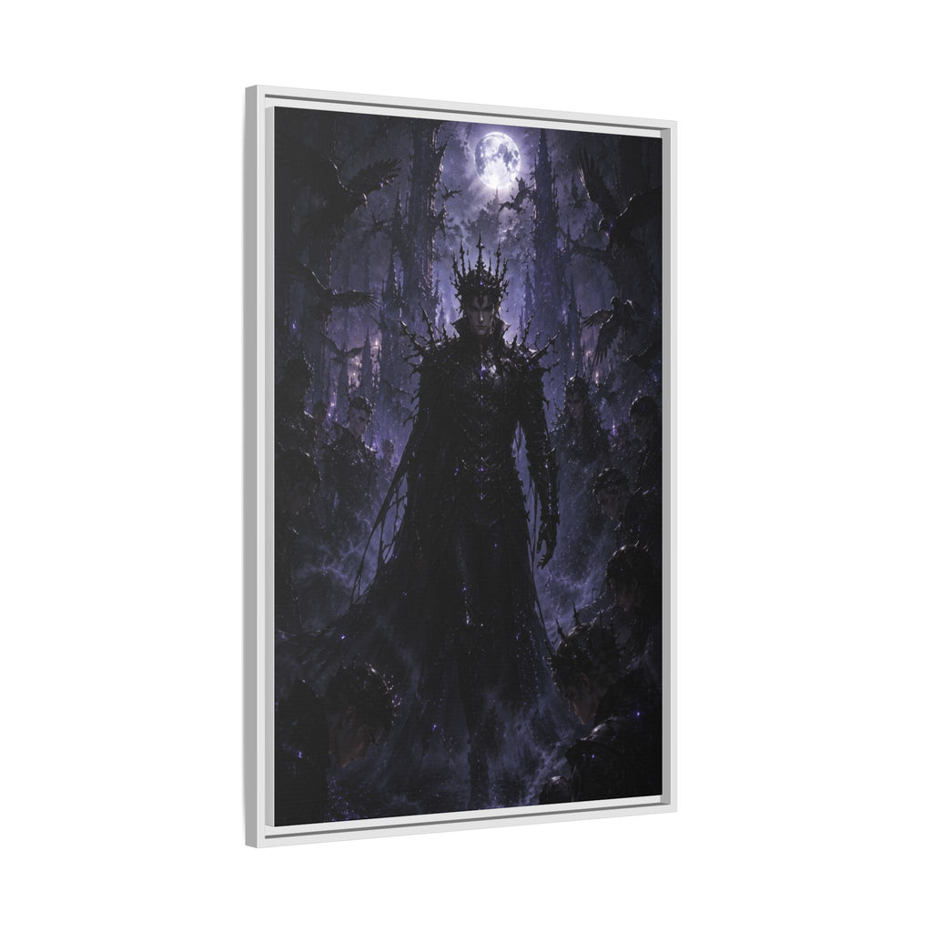 Dark King Matte Canvas Framed Print — Gothic Fantasy Wall Art