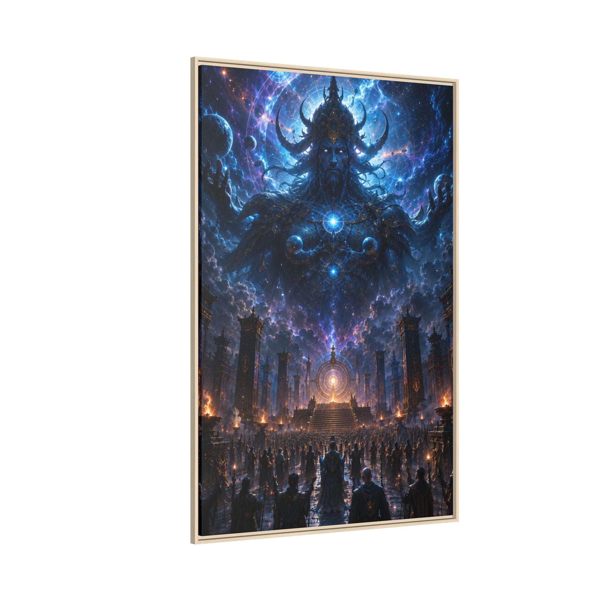 Fine Art Paper Print - Cosmic Eldritch Deity Scene