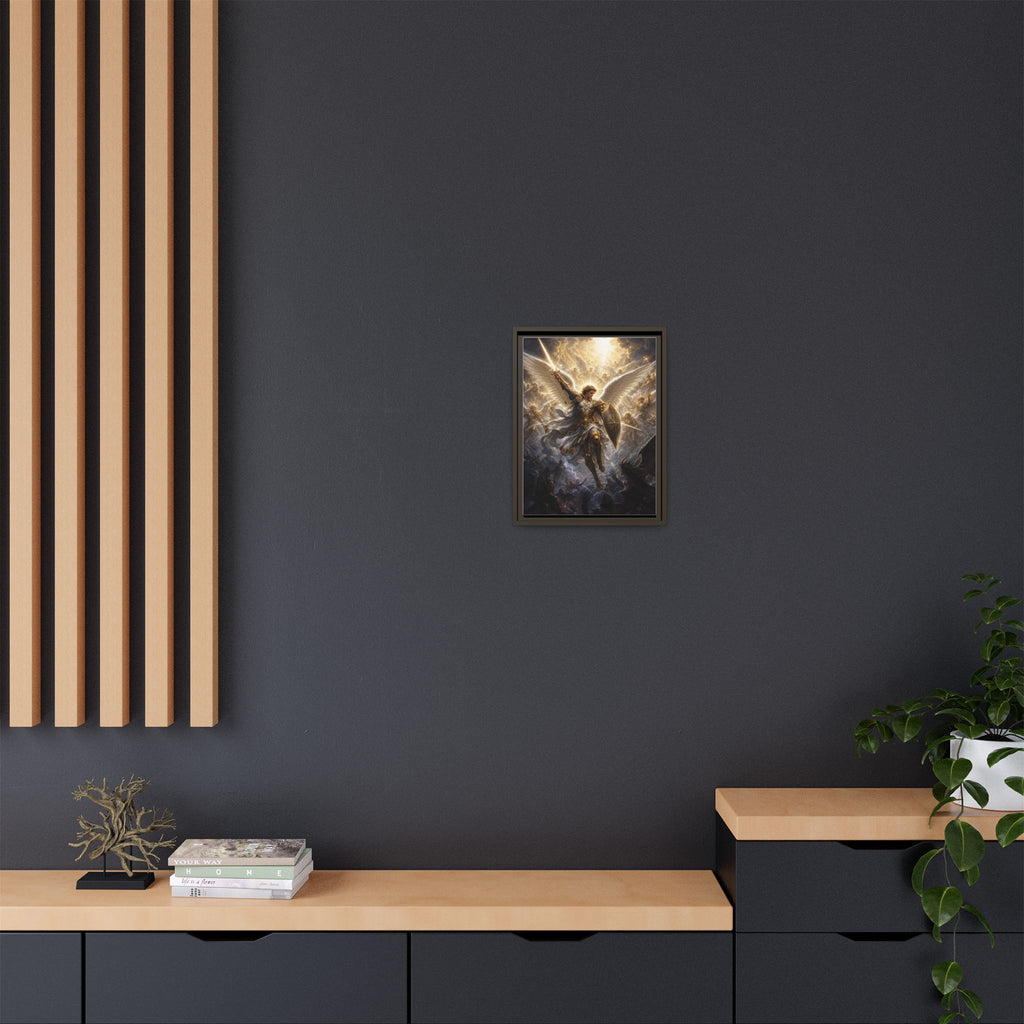 Framed Matte Canvas: Radiant Archangel Wall Art