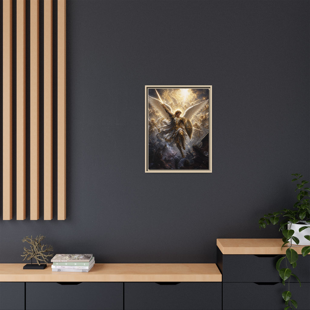 Framed Matte Canvas: Radiant Archangel Wall Art