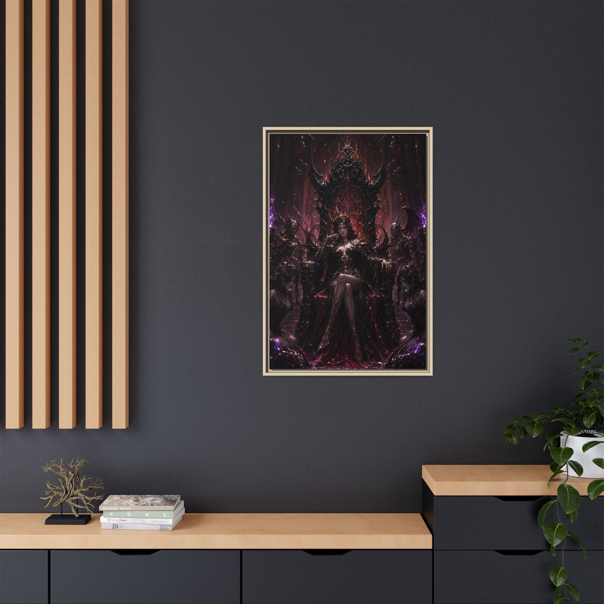 Dark Fantasy Queen Matte Canvas Framed Art