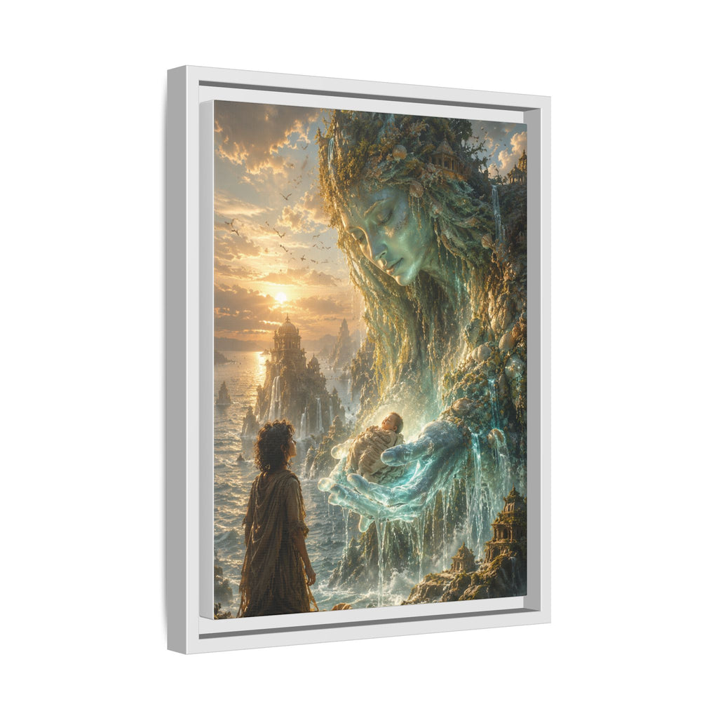 Framed Matte Canvas Print — Ocean Spirit Guardian Fantasy Art