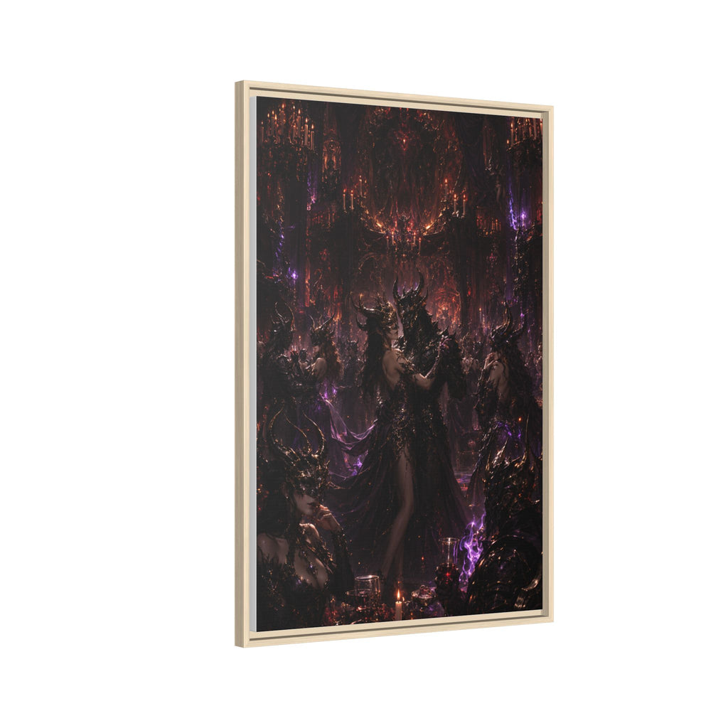 Framed Matte Canvas — Dark Fantasy Demon Lord Wall Art