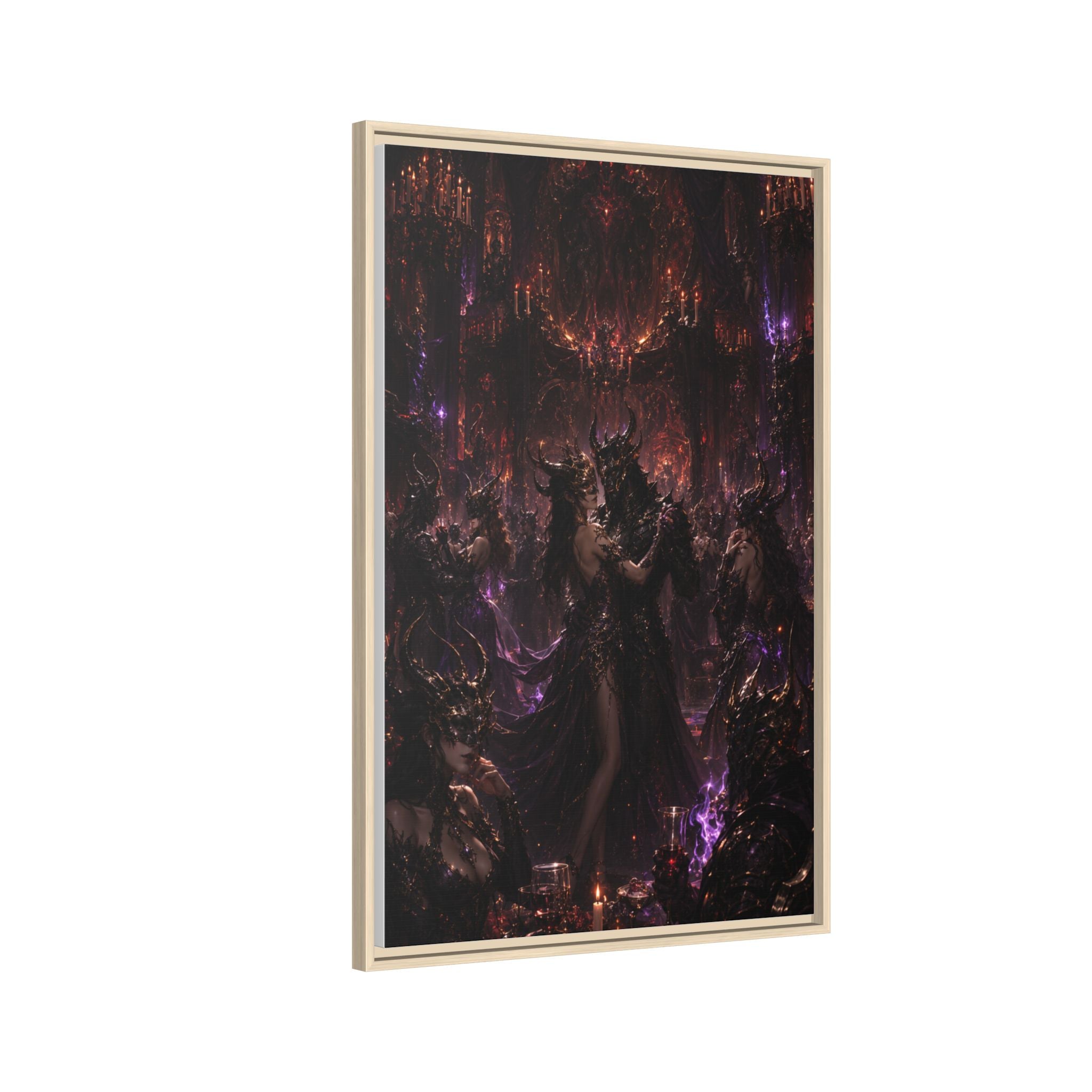 Framed Matte Canvas — Dark Fantasy Demon Lord Wall Art