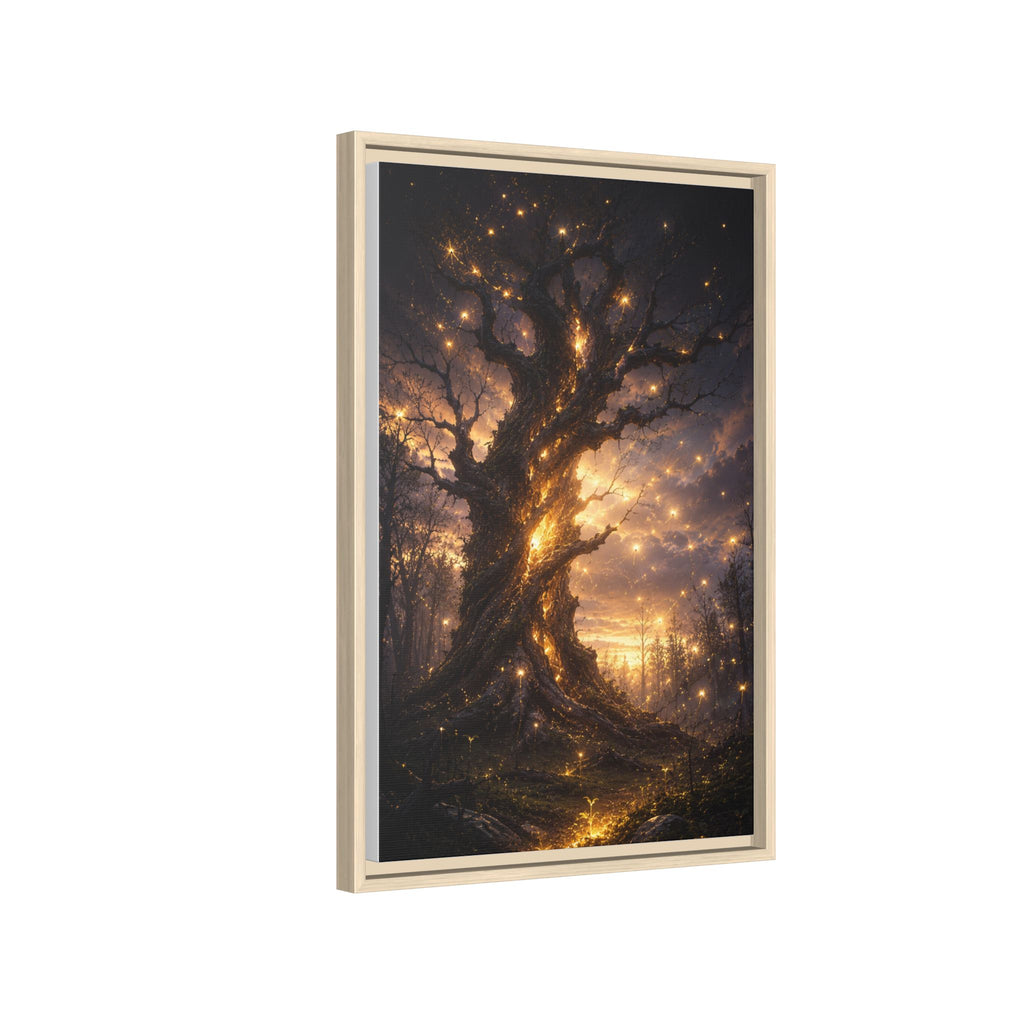 Enchanted Tree Matte Canvas Print — Framed Fantasy Wall Art