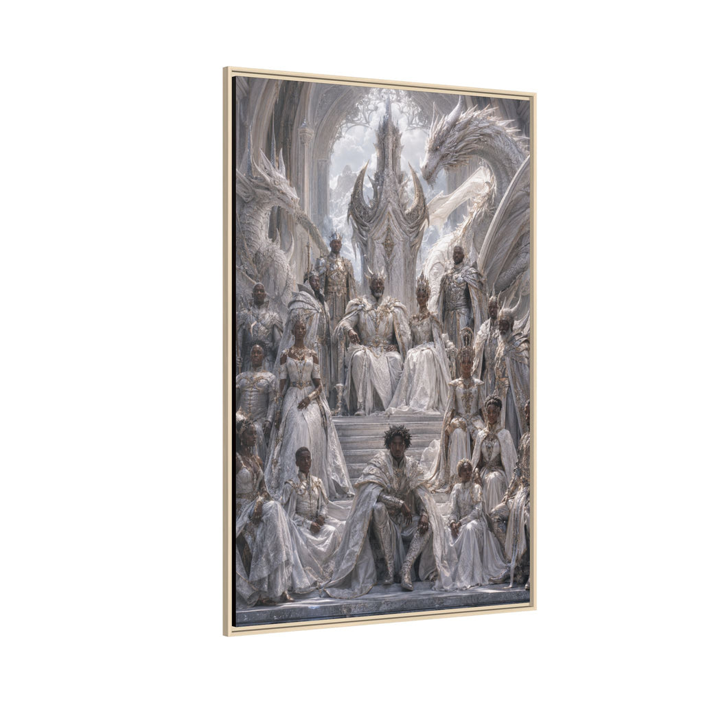 Fine Art Paper Print — Regal Dragon Court Fantasy Art Print