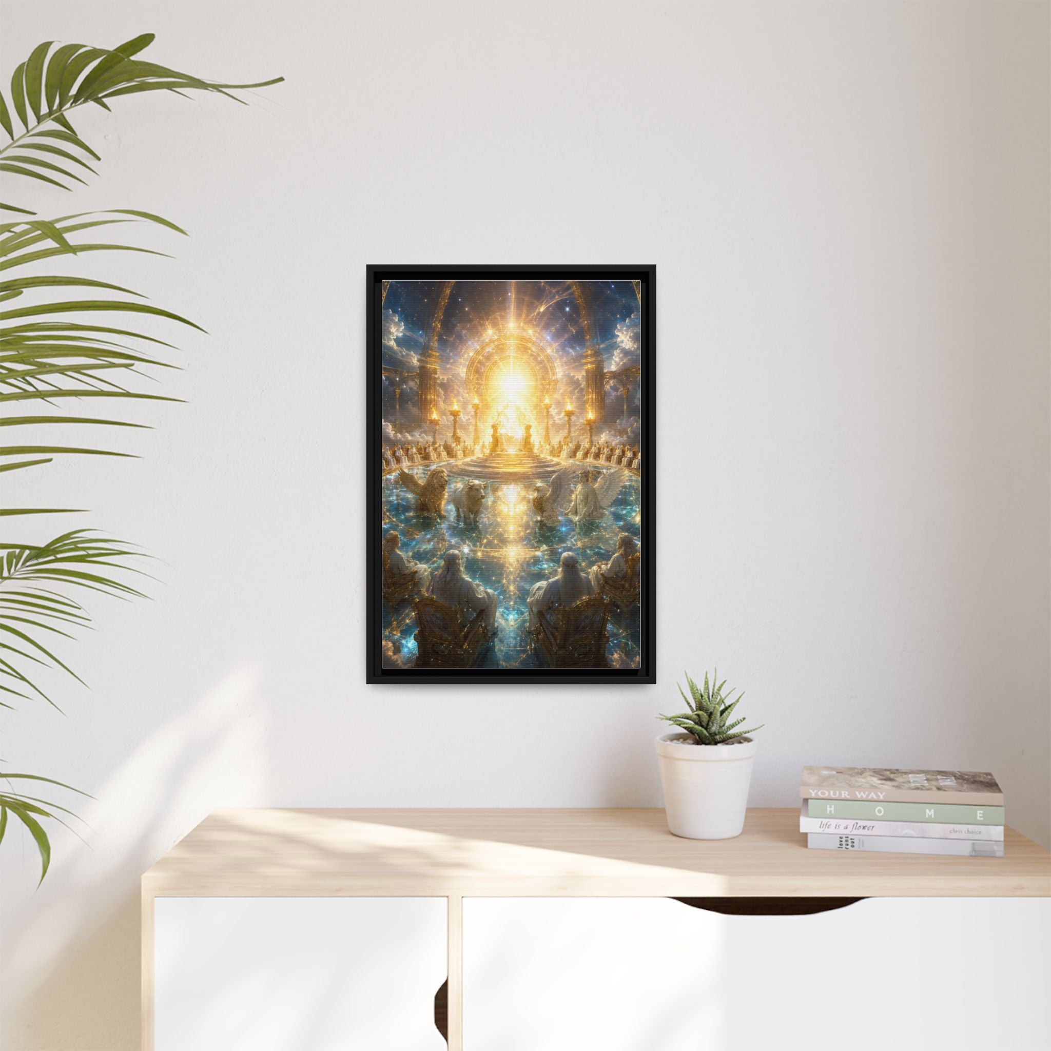 Heavenly Throne Room Matte Framed Canvas Print