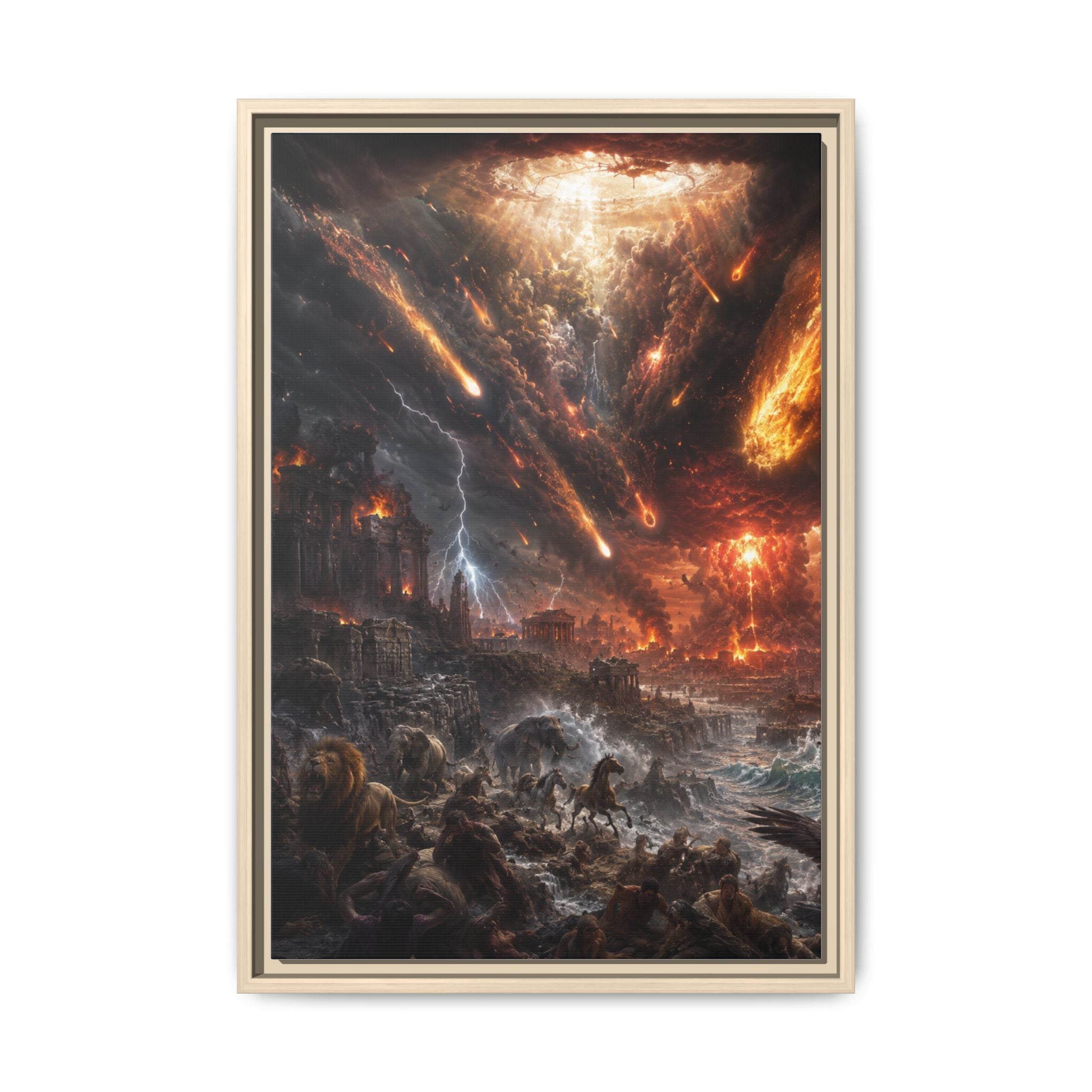 Apocalyptic Storm Matte Canvas Print (Framed)