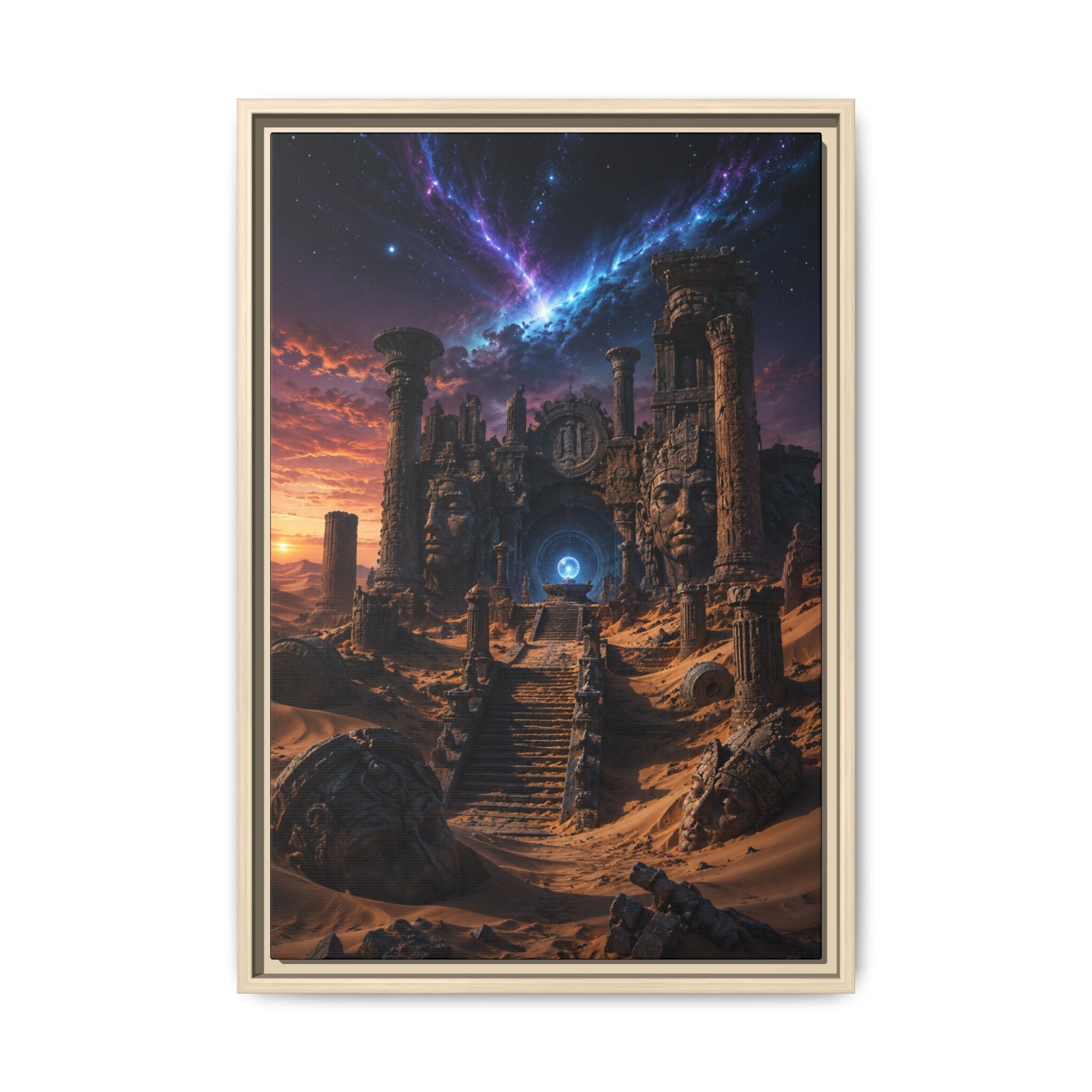 Fine Art Paper Print — Mystical Desert Ruins Nightscape