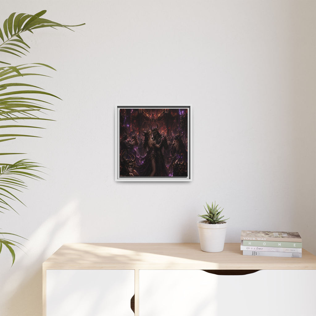 Framed Matte Canvas — Dark Fantasy Demon Lord Wall Art