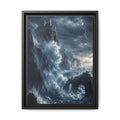 Framed Matte Canvas - Stormy Ocean Fantasy Wall Art