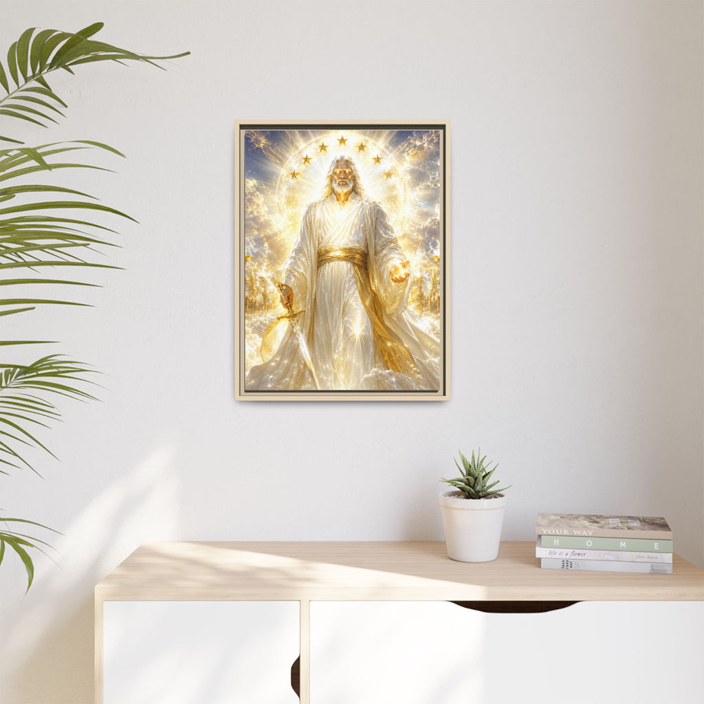 Framed Matte Canvas: Radiant Divine Christ Art Print
